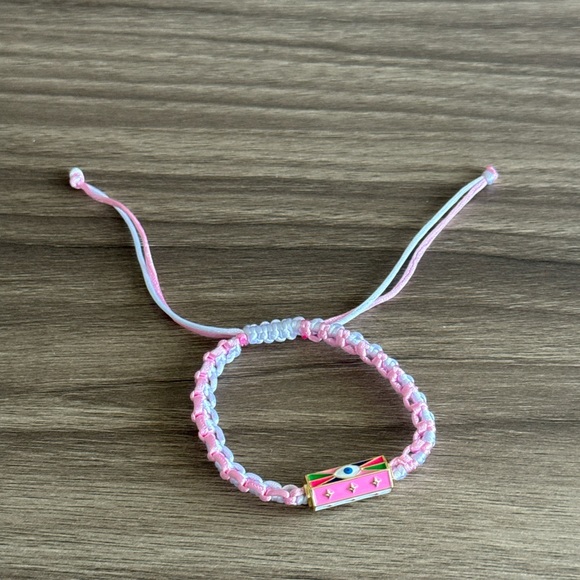 Pink Evil Eye Bracelet Q875 - Picture 2 of 4